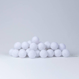 Cotton Ball Lights Гирлянда на 10 шаров 2,7м, White