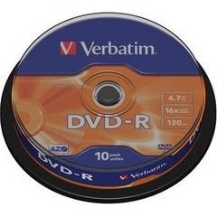 Verbatim DVD-R 4,7GB 16x Cake Box 10шт (43523)
