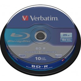 Verbatim BD-R 25GB 6x Cake Box 10шт (43742)