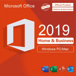 Microsoft Office 2019 Home and Business (для дому и бизнесу) FPP 32/64 електронний ключ (T5D-03189)