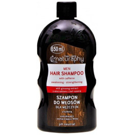 Naturaphy Зміцнювальний шампунь для чоловіків  з кофеїном та екстрактом женьшеню для всіх типів волосся 650 мл