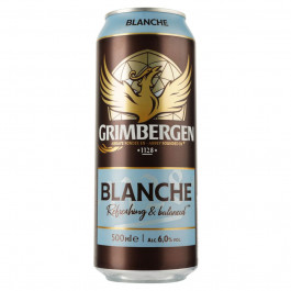 Grimbergen Пиво  Blanche, світле, фільтроване, 6%, 0,5 л (876014) (5901594001266)
