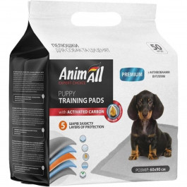 AnimAll Пелюшки  Puppy Training Pads для собак та цуценят, з активованим вугіллям, 60x90 см, 50 штук (170422