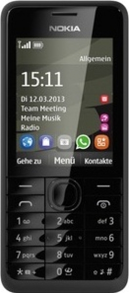Nokia 301 Dual SIM (Black) - зображення 1