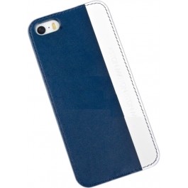 Aston Martin iPhone 5/5S Embossed blue/white (SMBCIPH5B062)