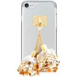 DDPOP Spangle Ball case iPhone 7 White/Gold