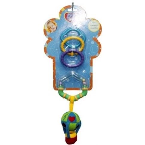 Biba Toys Погремушка-подвеска с кольцом и прорезывателем Воздушный шар (108PP) - зображення 1
