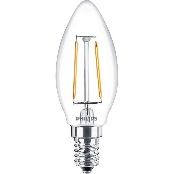 Philips LEDClassic Filament 2-25W B35 E14 WW CL ND APR (929001238308) - зображення 1