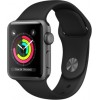 Apple Watch Series 3 GPS 38mm Space Gray Aluminum w. Black Sport B. - Space Gray (MQKV2) - зображення 1