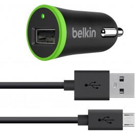 Belkin Car charger 1USB 2.1A + MicroUsb cable Black (F8J026bt04-BLK)