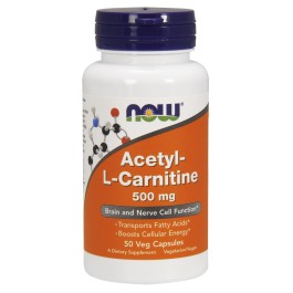 Now Acetyl-L-Carnitine 500 mg Veg Capsules 50 caps