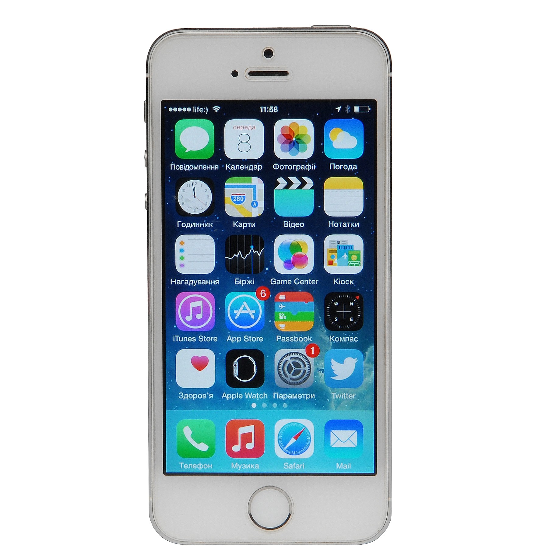 Apple iPhone 5S 16GB Silver (ME433) - зображення 1