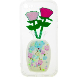 TOTO TPU Fluffy Case IPhone 5/5S/SE Rose Flower Pink