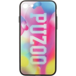 PUZOO Glass Printing with TPU Visions iPhone 7/8 Pink