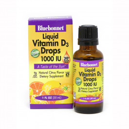 Bluebonnet Nutrition Liquid Vitamin D3 Drops 1000 IU 30 ml /900 servings/ Natural Citrus