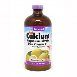 Bluebonnet Nutrition Liquid Calcium Magnesium Citrate Plus Vitamin D3 472 ml /32 servings/ Lemon