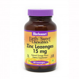 Bluebonnet Nutrition EarthSweet Chewables Zinc Lozenges 15 mg 60 tabs Natural Orange