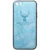 TOTO Deer Shell With Leather Effect Case Apple iPhone 5/5s/SE Blue - зображення 1