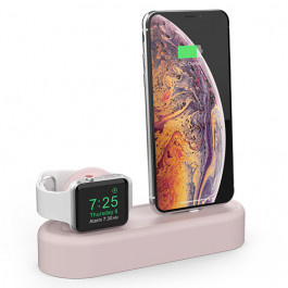 AHASTYLE Silicone Stand 2 in 1 for Apple Watch and iPhone - Pink (AHA-01560-PNK)