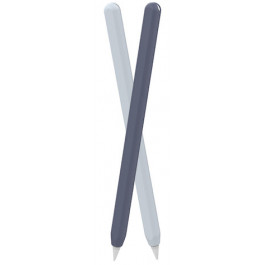AHASTYLE Silicone Sleeves for Apple Pencil 2 - 2 pack, Navy Blue/Light Blue (AHA-01650-NNL)