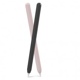 AHASTYLE Silicone Sleeves for Apple Pencil 2 - 2 pack, Black/Pink (AHA-01650-BNP)