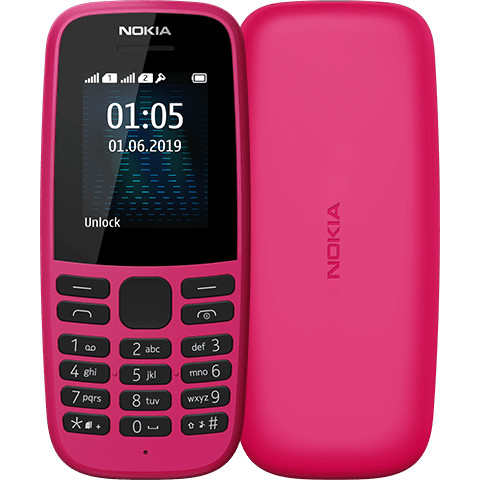 Nokia 105 DS 2019 Pink (16KIGP01A01) - зображення 1