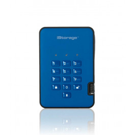 iStorage diskAshur 2 SSD 512 GB USB 3.1 Encrypted Portable SSD Blue (IS-DA2-256-SSD-512-BE)