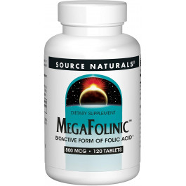 Source Naturals MegaFolinic 800 mg 120 tabs