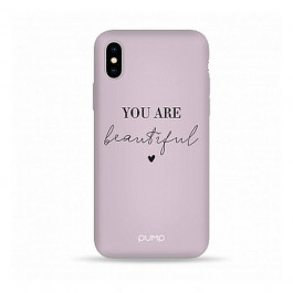 Pump Silicone Minimalistic Case for iPhone X/iPhone Xs You Are Beautifull (PMSLMNX/XS-13/128)