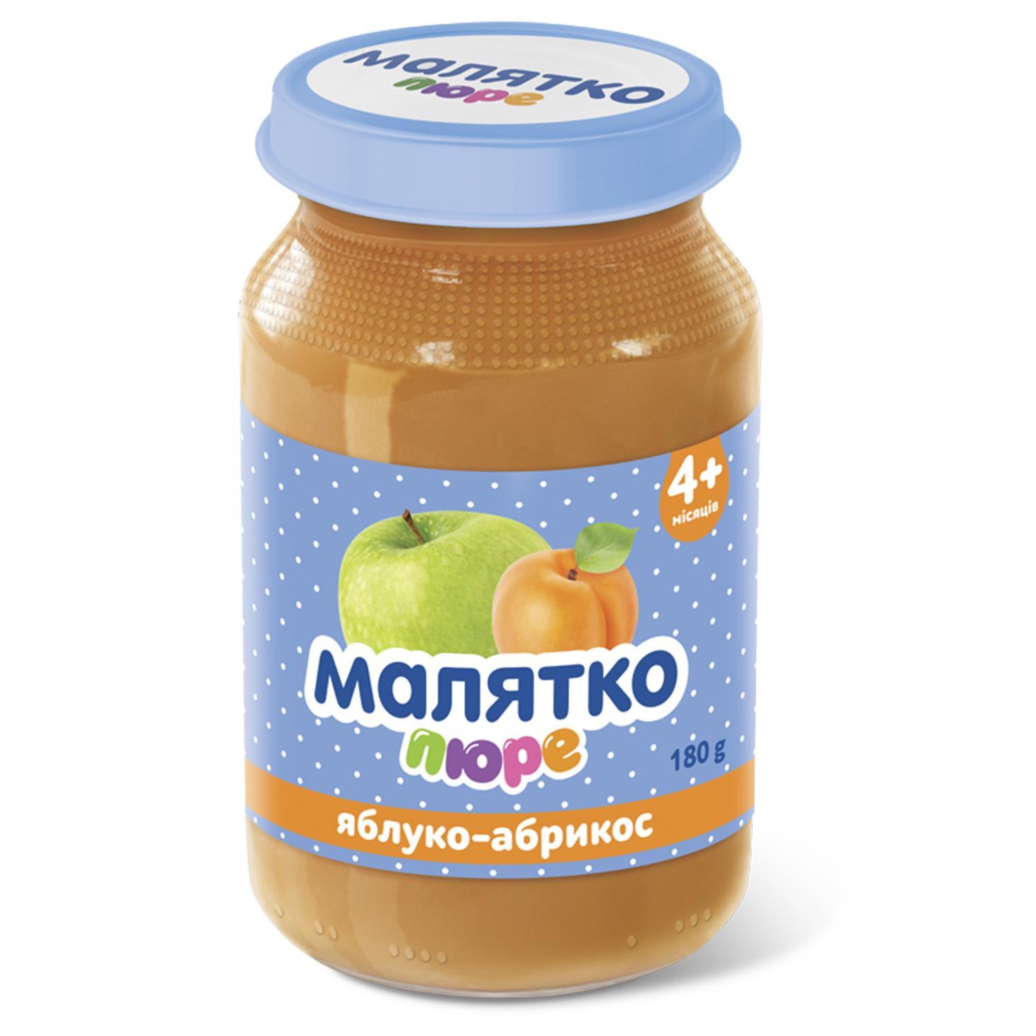 Малятко Яблоко-абрикос, 180 г - зображення 1