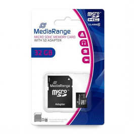 MediaRange 32 GB microSDHC class 10 + SD adapter MR959