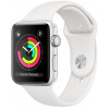 Apple Watch Series 3 GPS 38mm Silver Aluminum w. White Sport band (MTEY2) - зображення 1