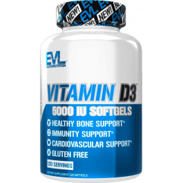 Evlution Nutrition Vitamin D3 5000 IU 120 softgels