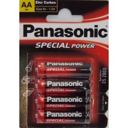 Panasonic AA bat Carbon-Zinc 4шт Special (R6REL/4BP)