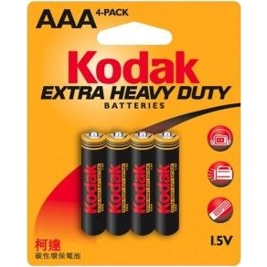 Kodak AAA bat Carbon-Zinc 4шт Extra Heavy Duty 30953321 - зображення 1