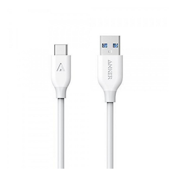 Anker Powerline + USB-C to USB-A 3.0 0.9м V3 White (A8163G21) - зображення 1