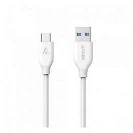 Anker Powerline + USB-C to USB-A 3.0 0.9м V3 White (A8163G21)