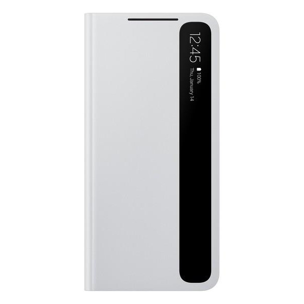 Samsung G991 Galaxy S21 Smart LED Clear View Cover Light Gray (EF-ZG991CJEG) - зображення 1