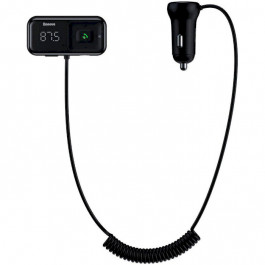 Baseus T-typed S-16 Wireless MP3 Car Charger Black (CCTM-E01)