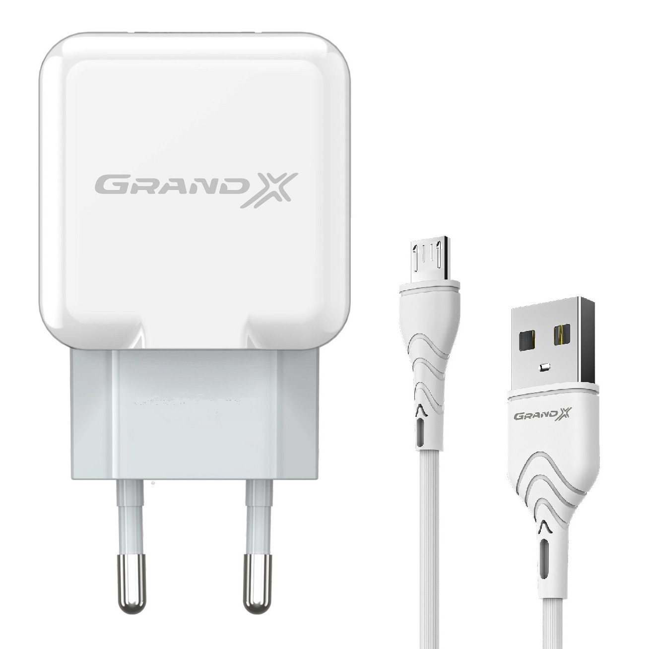 Grand-X CH-03 + Micro-USB White (CH-03UMW) - зображення 1