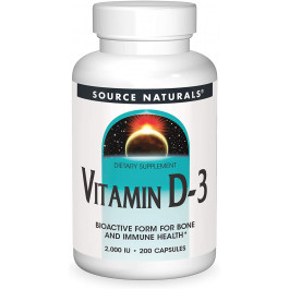 Source Naturals Vitamin D-3 2000 IU 200 caps