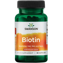 Swanson Biotin 5,000 mcg 30 caps