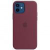 Apple iPhone 12/12 Pro Silicone Case with MagSafe - Plum (MHL23) - зображення 1