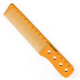 Ycombs Оранжевая расческа с ручкой и линейкой Y5 Exotic color line 17 см. (Y5-888 ORN)