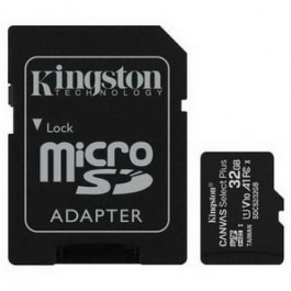 Kingston 32 GB microSDHC Class 10 UHS-I Canvas Select Plus + SD Adapter SDCS2/32GB