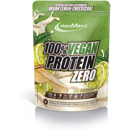 IronMaxx 100% Vegan Protein Zero 500 g /16 servings/ Lemon Cheesecake