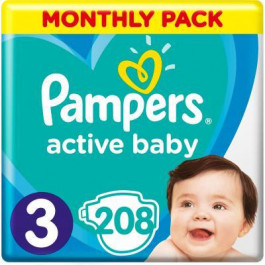 Pampers Active Baby Midi 3 208 шт