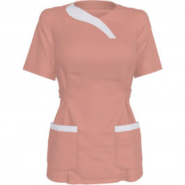 Мой портной Медицинская блуза женская, персиково-белая, размеры 42-48