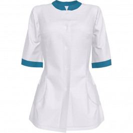 Мой портной Медицинская блуза женская, бело-голубая, размеры 50-56
