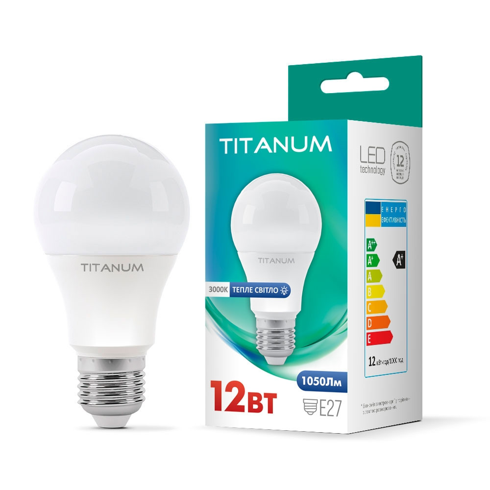 TITANUM LED A60 12W E27 3000K (TLA6012273) - зображення 1